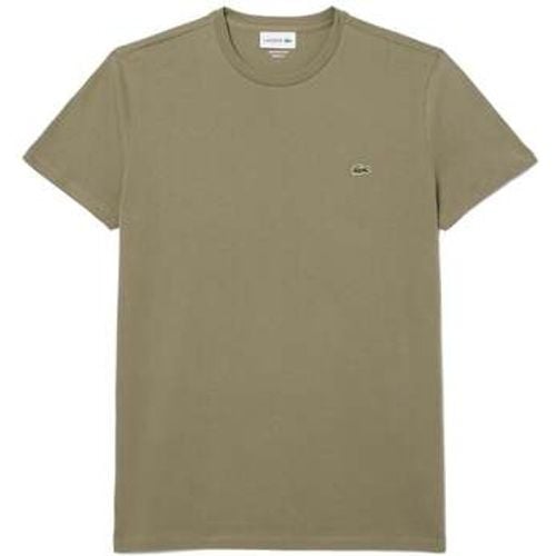 Cotton Pima Crew Neck T-Shirt Khaki men's in - Lacoste - Modalova