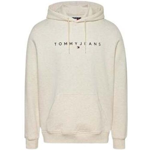 Linear Logo Hoodie Oat Marl Heather men's Sweatshirt in - Tommy Jeans - Modalova