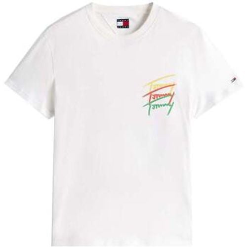 Colour Twisted Logo T-Shirt Ecru men's in - Tommy Jeans - Modalova