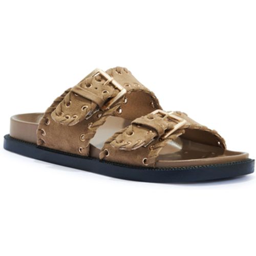 Open Toe Flat Slip On Slides women's Sliders in - Truffle Collection - Modalova