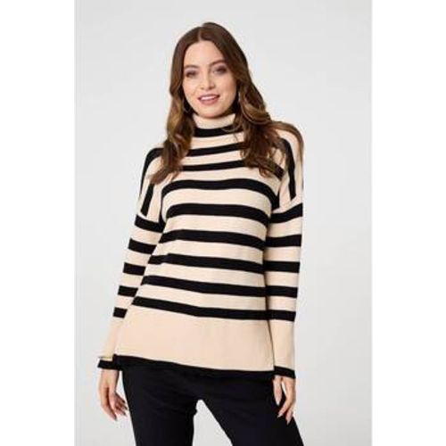 Striped Relaxed Roll Neck Jumper women's Sweater in - Izabel London - Modalova