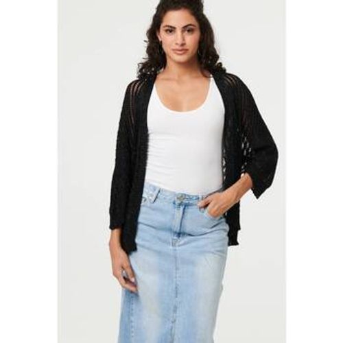 Sheer Mesh Texture 3/4 Sleeve Cardigan women's in - Izabel London - Modalova