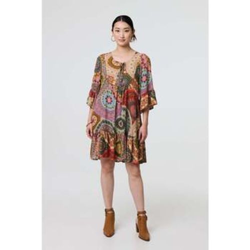 Kaleidoscope Print 3/4 Sleeve Short Dress women's Dress in - Izabel London - Modalova