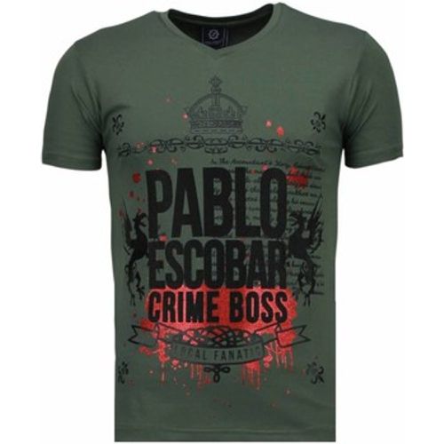 T-Shirt Pablo Escobar Boss Rhinestone - Local Fanatic - Modalova