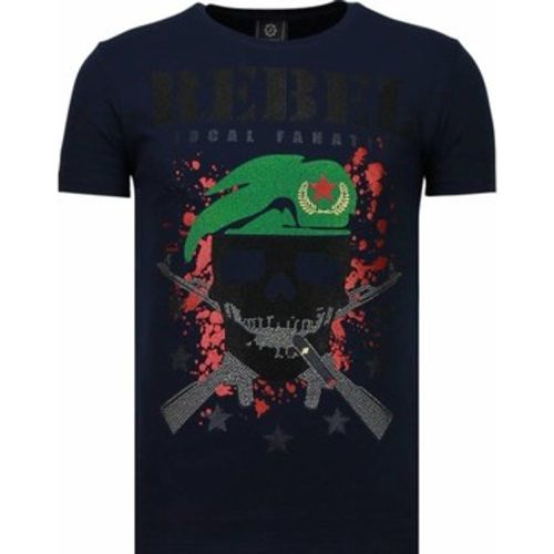 T-Shirt Skull Rebel Strass - Local Fanatic - Modalova