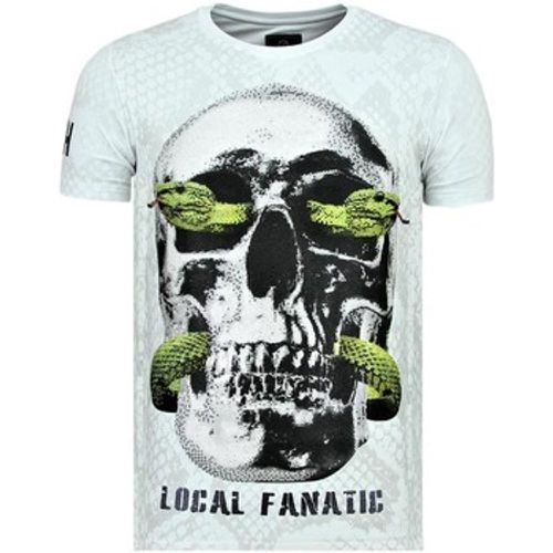 T-Shirt Skull Snake Rhinestones Totenkopf W - Local Fanatic - Modalova
