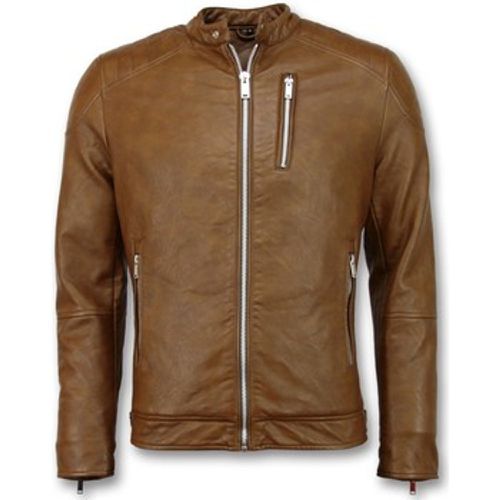 Lederjacken Kunstlederjacke Bikerjacke Brown - Local Fanatic - Modalova