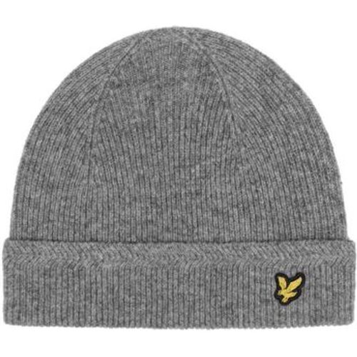 Hut HE305CL RACKED RIB BEANIE-T28 MID GREY MARL - Lyle & Scott - Modalova