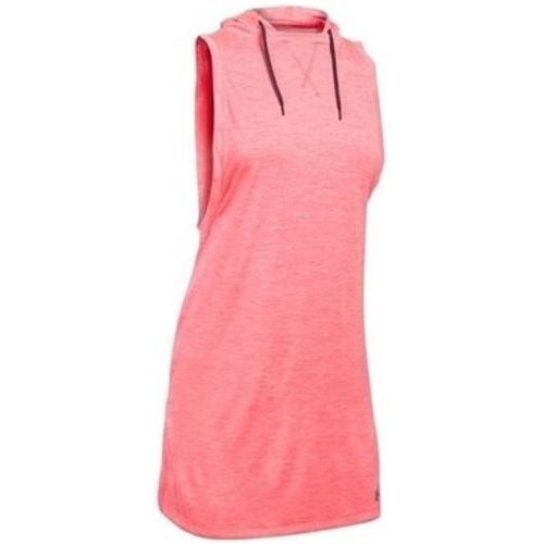 T-Shirt Koszulka Damska Tech Hooded Tunik Twist Różowy - Under Armour - Modalova