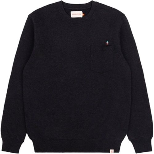 Sweatshirt Regular Crewneck Sweatshirt 2731 - Black - Revolution - Modalova