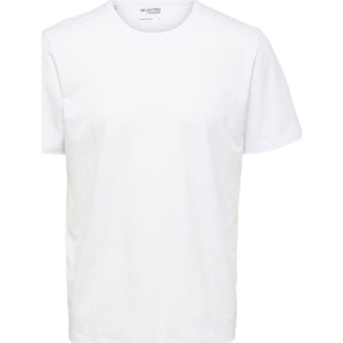 T-Shirts & Poloshirts Noos Pan Linen T-Shirt - Bright White - Selected - Modalova
