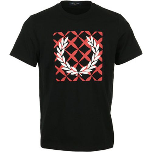 T-Shirt Cross Stitch Printed T-Shirt - Fred Perry - Modalova