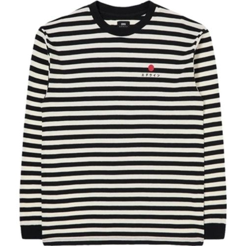 T-Shirts & Poloshirts Basic Stripe T-Shirt LS - Black/White - Edwin - Modalova