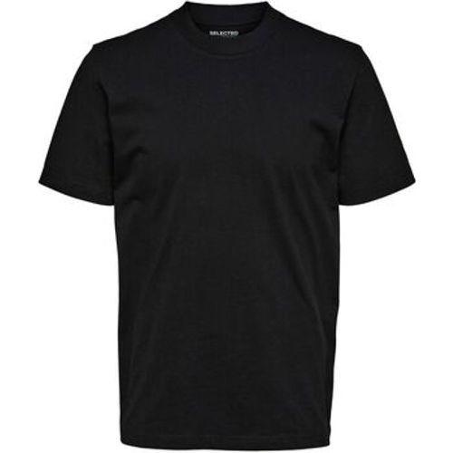 T-Shirts & Poloshirts 16077385 RELAXCOLMAN-BLACK - Selected - Modalova