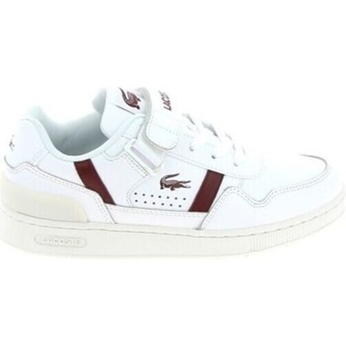 Sneaker T Clip Blanc Bordeaux - Lacoste - Modalova