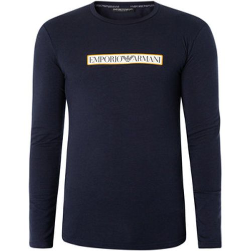 Pyjamas/ Nachthemden Langärmliges T-Shirt mit Lounge-Box-Logo - Emporio Armani - Modalova