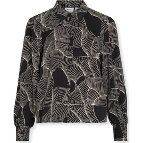 Blusen Mula L/S Shirt - Black/Graphic - Vila - Modalova