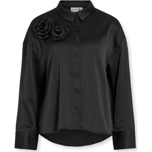 Blusen Medina Rose Shirt L/S - Black - Vila - Modalova