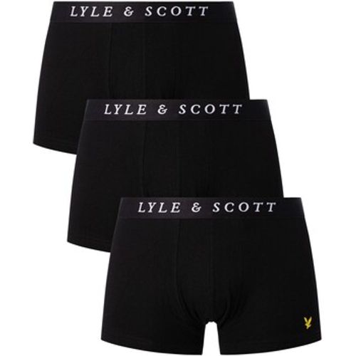 Boxershorts 3er-Pack braune Piqué-Unterhosen - Lyle & Scott - Modalova