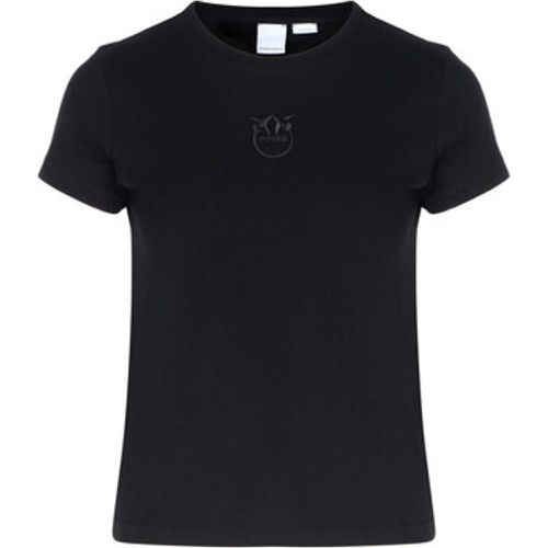 T-Shirts & Poloshirts T-shirt schwarz mit Love Birds Stickerei - pinko - Modalova