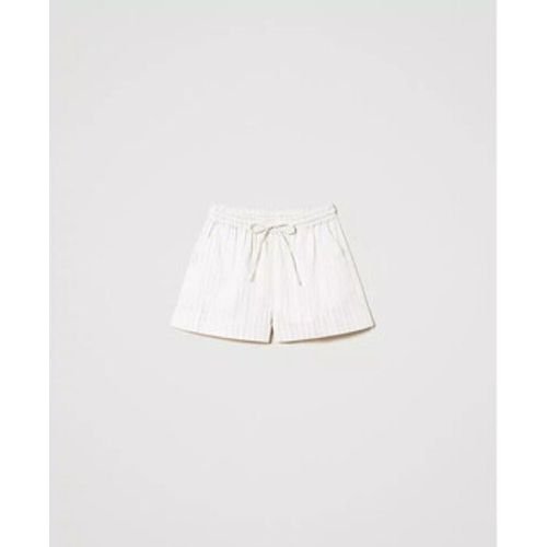 Jeans SHORTS IN MISTO LINO A RIGHE LUREX Art. 241TT2223 - Twin Set - Modalova