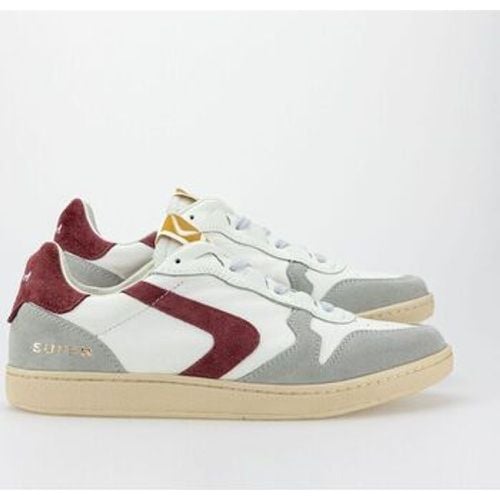 Sneaker SUPER PELLE - VS1950M-WHITE/BORDEAUX/GREY - Valsport - Modalova