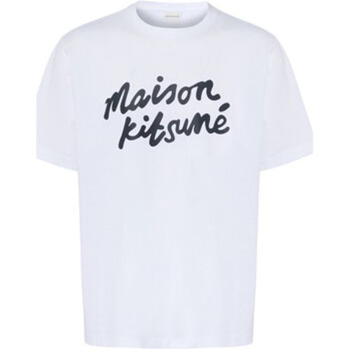 T-Shirts & Poloshirts T-Shirt Schwarze und weiße Handschrift - Maison Kitsuné - Modalova