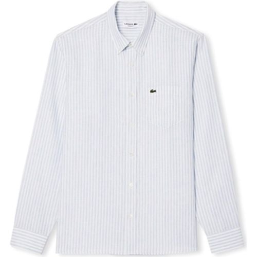 Hemdbluse Regular Fit Linen Shirt - Blue/Blanc - Lacoste - Modalova