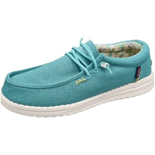 Damenschuhe Schnuerschuhe EMMA WASHED CANVAS TURQUOISE - Fusion - Modalova