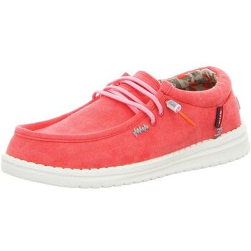 Damenschuhe Schnuerschuhe Emma washed canvas chilli - Fusion - Modalova