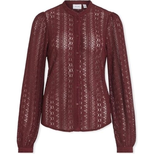 Blusen Noos Chikka Lace Shirt L/S - Cabernet - Vila - Modalova