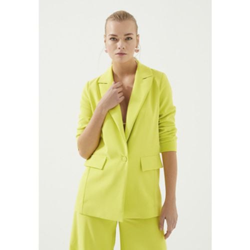 Blazer Light Green Gathered Sleeves Blazer - Just Like You - Modalova