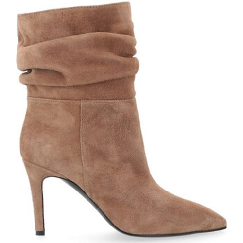 Ankle Boots Stiefelette mit Absatz aus braunem Wildleder - Via Roma 15 - Modalova