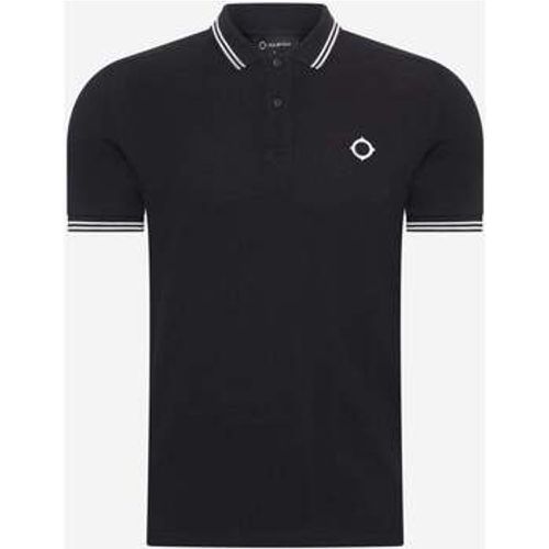 T-Shirts & Poloshirts Double tipped polo - black - Ma.strum - Modalova