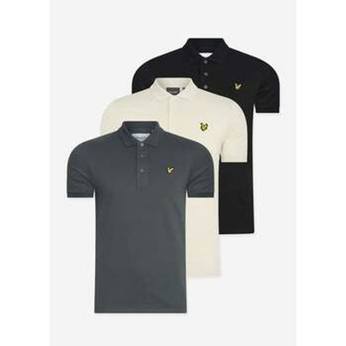 T-Shirts & Poloshirts 3 pack plain polo shirt - gunmetal - jet black - cove - Lyle & Scott - Modalova