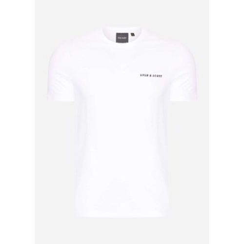 T-Shirts & Poloshirts Embroidered t-shirt - white jet black - Lyle & Scott - Modalova