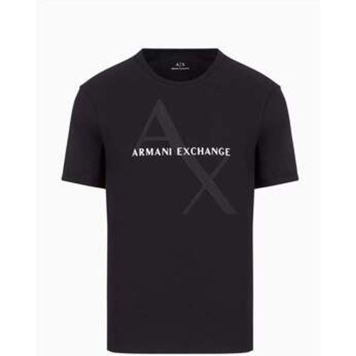 T-Shirts & Poloshirts Diagonal logo t-shirt - black - EAX - Modalova