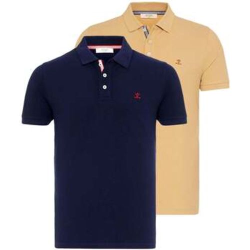 T-Shirts & Poloshirts Beau Polo Neck 2 Pack Regular Fit T-Shirt - Antioch - Modalova