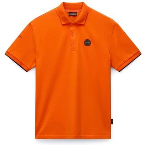 Poloshirt E-BADGE NP0A4IDA-A001 ORANGE RED - Napapijri - Modalova