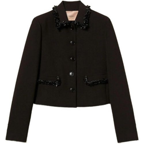 Blazer GIACCA CREPE CON RICAMI Art. 252TT2230 - Twin Set - Modalova