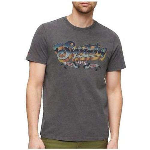 T-Shirt T-shirt Rock Graphic Band gris anthracite - Superdry - Modalova