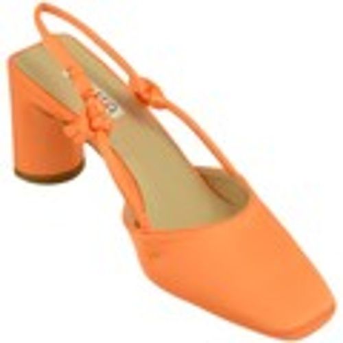 Scarpe Decollete scarpe donna in raso arancione con tacco largo punta - Malu Shoes - Modalova