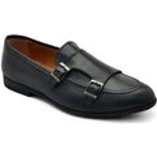 Scarpe Scarpe uomo mocassino fibbia doppia navy spazzolato vintage - Malu Shoes - Modalova