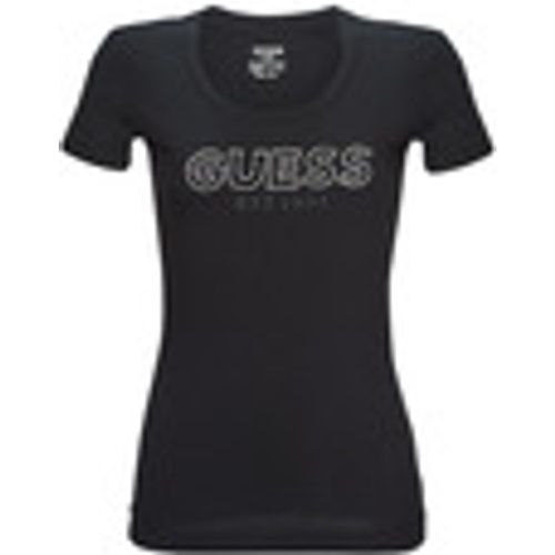 T-shirt Guess SS RN MESH LOGO TEE - Guess - Modalova