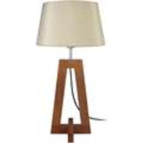 Lampade d’ufficio lampada da comodino tondo legno scuro e crema - Tosel - Modalova