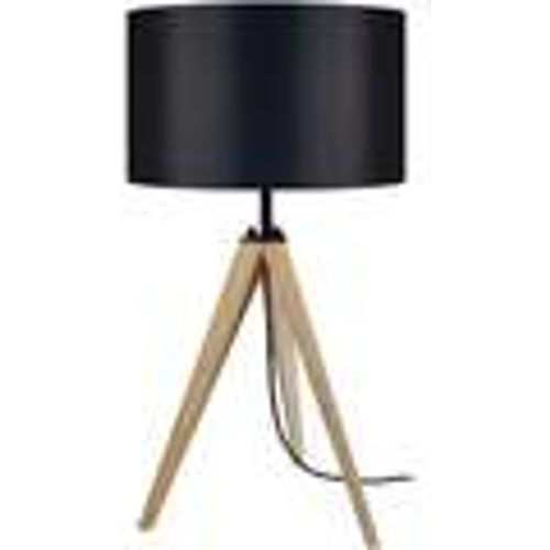Lampade d’ufficio lampada da comodino tondo legno naturale e nero - Tosel - Modalova