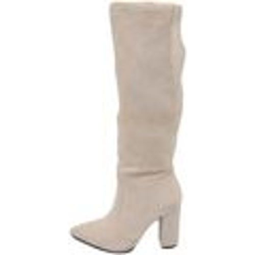 Stivali Stivale donna alto rigido in camoscio crema scuro tacco l - Malu Shoes - Modalova