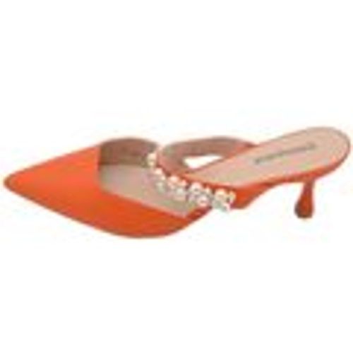 Scarpe Decollete mules slingback arancione con fascia di perline sul d - Malu Shoes - Modalova