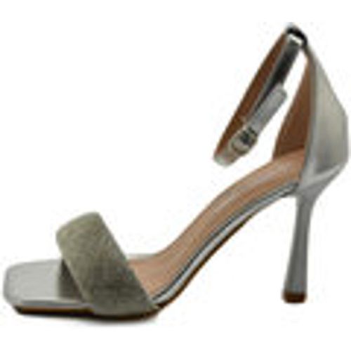 Sandali Sandalo gioiello donna con tacco 10 argento e fascia di strass - Malu Shoes - Modalova