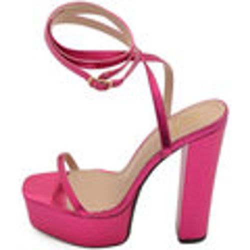 Sandali SANDALO DONNA TACCO IN PELLE FUCSIA TACCO DOPPIO 15 CM PLATEAU - Malu Shoes - Modalova